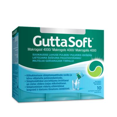 GUTTASOFT pulveris iekšķīgi lietojama šķīduma pagatavošanai N10
