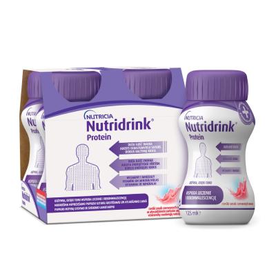 NUTRIDRINK Protein ar atsvaidzinošo sarkano augļu garšu 125ml N4
