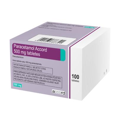 PARACETAMOL Accord 500mg tabletes N100