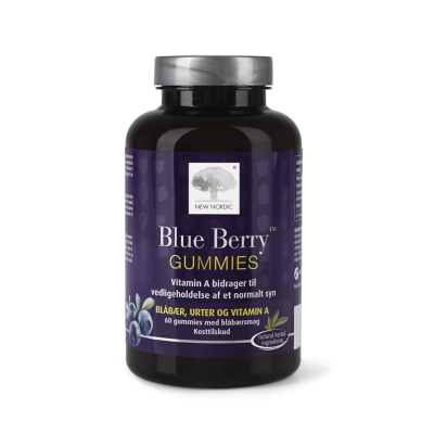 NEW NORDIC Blue Berry Gummies košļājamās pastilas redzei N60