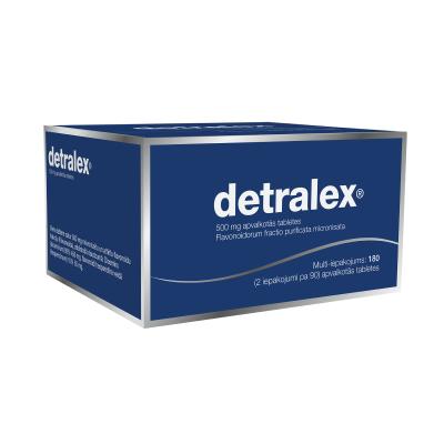 DETRALEX 500 mg apvalkotās tabletes N180 
