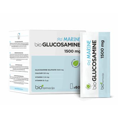 BIOFARMACIJA GLUCOSAMINE Marine 1500mg pulveris N60