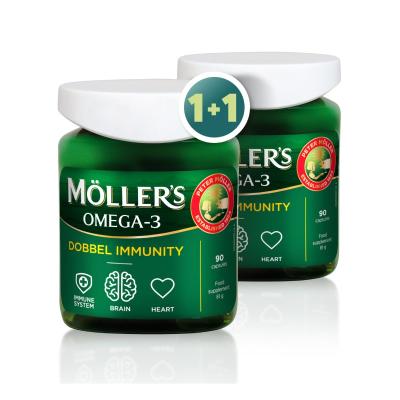MOLLERS Omega-3 Dobbel kapsulas N90 1+1 komplekts