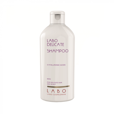 LABO DELICATE Speciāls šampūns jutīgiem matiem un galvas ādai. Vīriešiem 200 ml