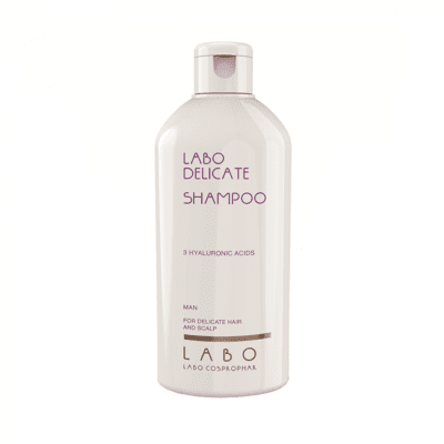 LABO DELICATE Speciāls šampūns jutīgiem matiem un galvas ādai. Vīriešiem 200 ml