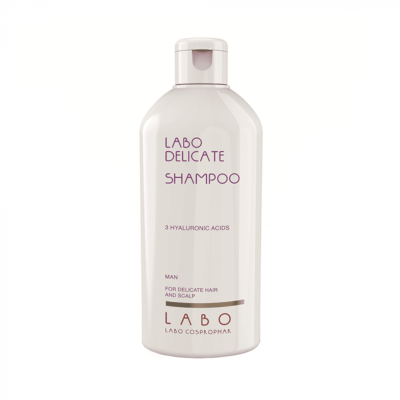LABO DELICATE Speciāls šampūns jutīgiem matiem un galvas ādai. Vīriešiem 200 ml