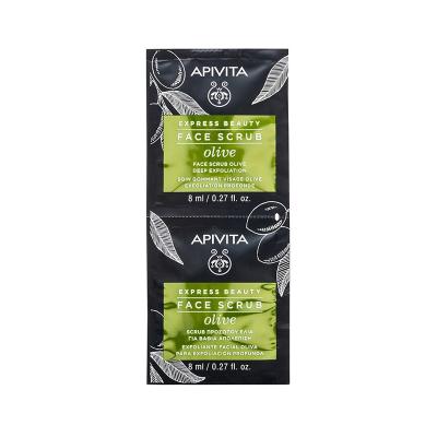 APIVITA EXPRESS BEAUTY sejas skrubis ar olīvām 2 x 8 ml