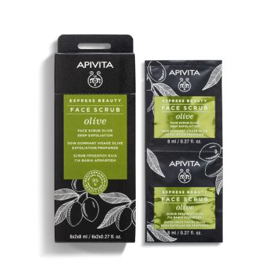 APIVITA EXPRESS BEAUTY sejas skrubis ar olīvām 2 x 8 ml