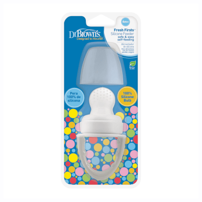 DR.BROWN'S pirmais svaiga ēdiena barotājs, silikona, pelēks