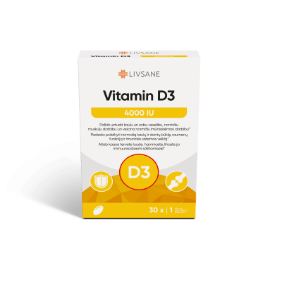 LIVSANE D3 4000 kapsulas N30