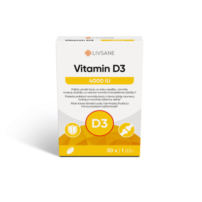 LIVSANE D3 4000 kapsulas N30