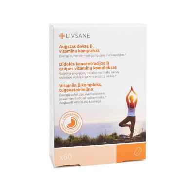 LIVSANE Augstas devas B vitamīnu komplekss N60