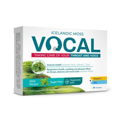 VOCAL ar piparmētru garšu sūkājamās pastilas N24