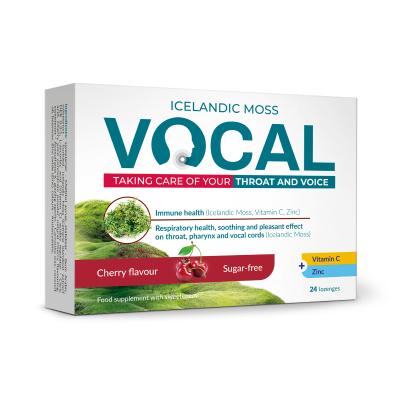 VOCAL ar ķiršu garšu sūkājamās pastilas N24