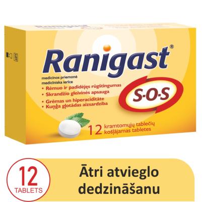 RANIGAST S-O-S košļājamas tabletes N12