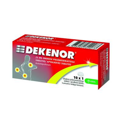 DEKENOR 25mg apvalkotās tabletes N10