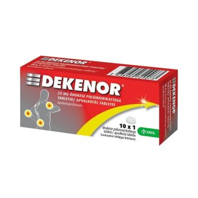 DEKENOR 25mg apvalkotās tabletes N10