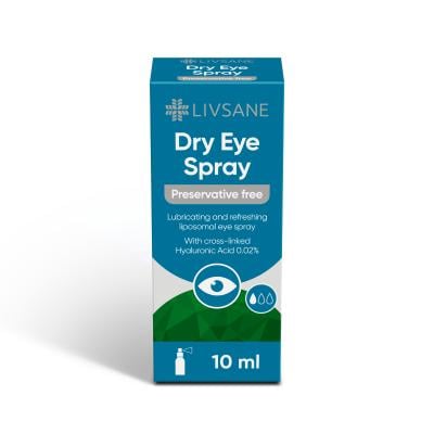 LIVSANE Dry Eye Preservative Free izsmidzināmi acu pilieni 10 ml