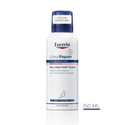EUCERIN UreaRepair Plus 10% putas ļoti sausām un raupjām pēdām 150 ml