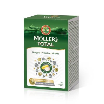 MOLLERS Omega-3 Total zivju eļļa kapsulas N28 +tabletes N28