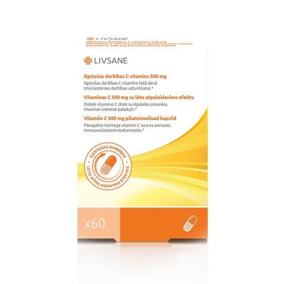 LIVSANE C vitamīns 500mg kapsulas N60