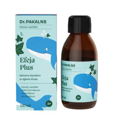 DR.PAKALNS Efeja plus balzams elpceļiem ar agaves sīrupu 3+ 120ml