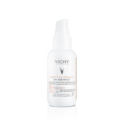 VICHY Capital Soleil SPF50+ sejas saules aizsargfluīds pret fotonovecošanos ar toni 40 ml