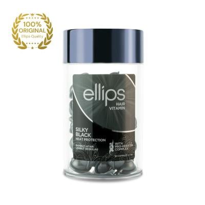 ELLIPS Silky Black Pro Keratin vitamīni tumšiem matiem ar keratīnu, kapsulas 1mlxN50