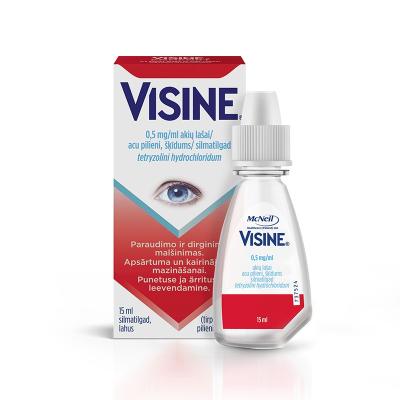 Visine 0,5 mg/ml acu pilieni, šķīdums 15 ml