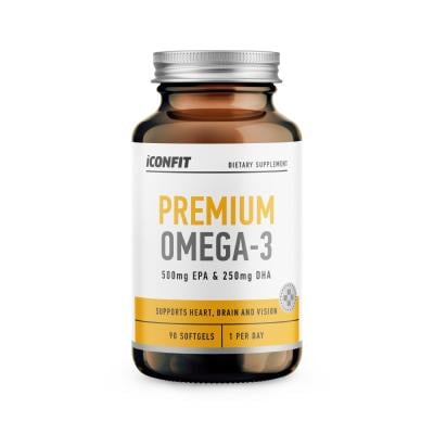ICONFIT Omega 3 Premium (500mg EPA/250mg DHA) mīkstās kapsulas N90