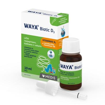 WAYA Biotic +D3 vitamīns pilieni 10 ml