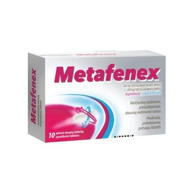 METAFENEX 200mg/500mg apvalkotās tabletesN10