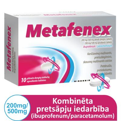 METAFENEX 200mg/500mg apvalkotās tabletes N10