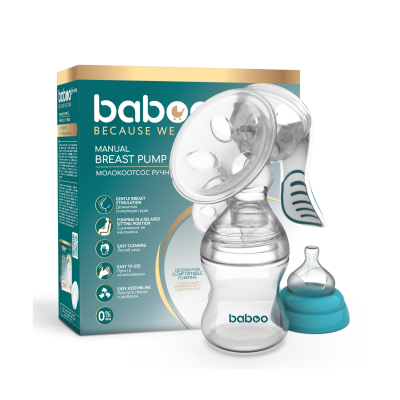 BABOO Rokas krūts pumpis ar 4 līmeņu sūknēšanas jaudu