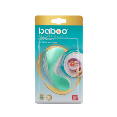 BABOO Liektā mācību karote, 9+ mēnešu vecumam, zaļa