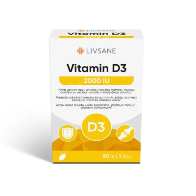 LIVSANE D3 2000 SV kapsulas N90