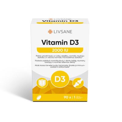 LIVSANE D3 2000 SV kapsulas N90