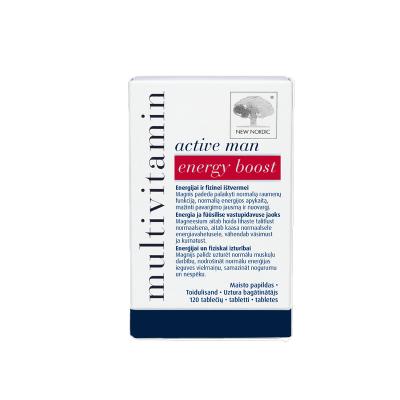 NEW NORDIC Multivitamin Active Man Energy tabletes N120