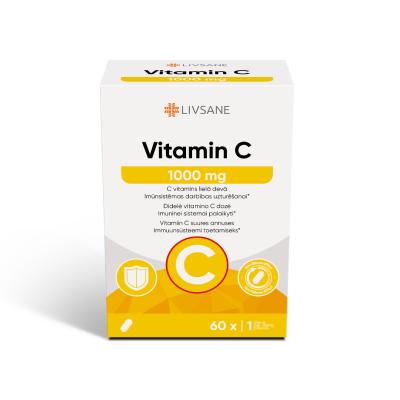 LIVSANE C vitamīns 1000mg tabletes N60 