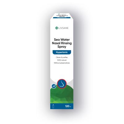 LIVSANE Hipertonisks jūras ūdens deguna aerosols 120ml