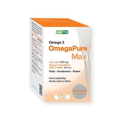 OMEGA PURE Max 1250 mg kapsulas N60