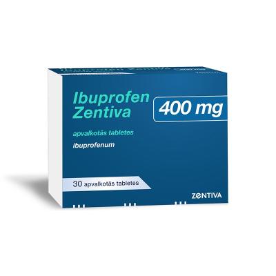 Ibuprofen Zentiva 400 mg apvalkotās tabletes N30