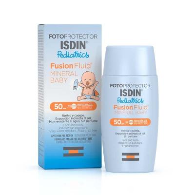 ISDIN Fotoprotector Pediatrics Fushion Mineral SPF50 aizsargfluīds bērniem ar minerālu filtriem 50ml