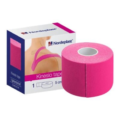 NORDEPLAST Kinezioloģiskais teips rozā 5cmx5m N1