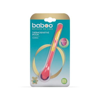 BABOO Karstumjutīgā karote, 4+ mēnešu vecumam, rozā