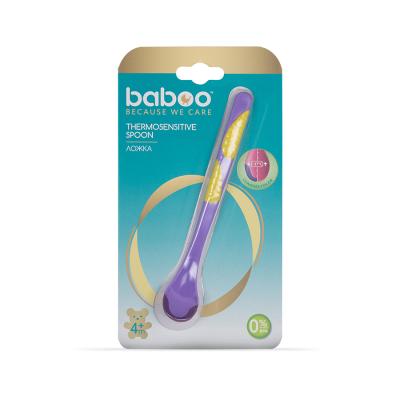 BABOO Karstumjutīgā karote, 4+ mēnešu vecumam, violeta