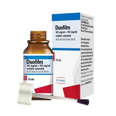 DUOFILM 167mg/167mg/g šķīdums 15ml