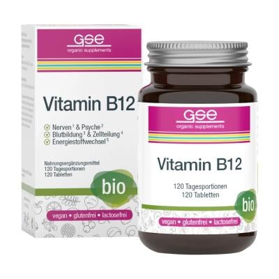 GSE Bio B12 vitamīns no šitake sēņu pulvera 280 mg N120