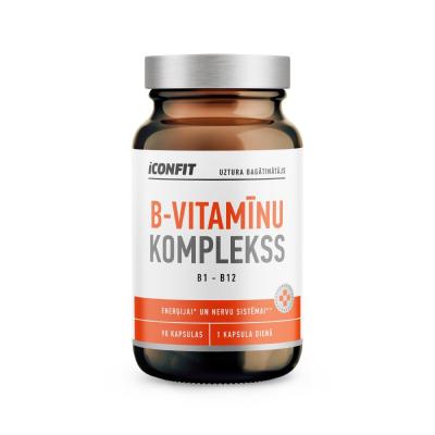 ICONFIT B-Vitamīnu komplekss B1-B12 kapsulas N90