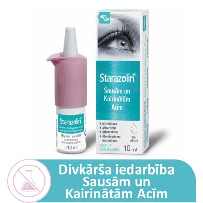 STARAZOLIN Sausām un kairinātām acīm acu pilieni 10ml